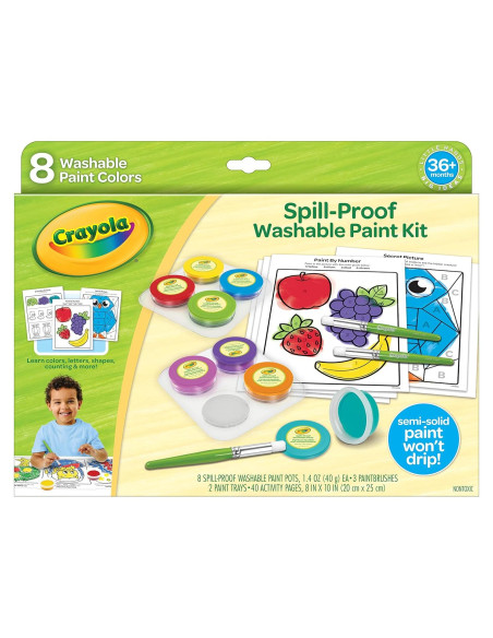 Juego de Pintura Crayola 8 Colores Lavables para Niños Juego de Pintura Crayola 8 Colores Lavables para Niños