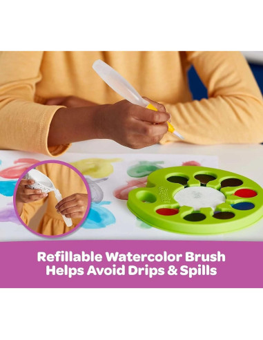 Paleta de Acuarelas Crayola Pop & Paint, Set Lavable 96 Chips