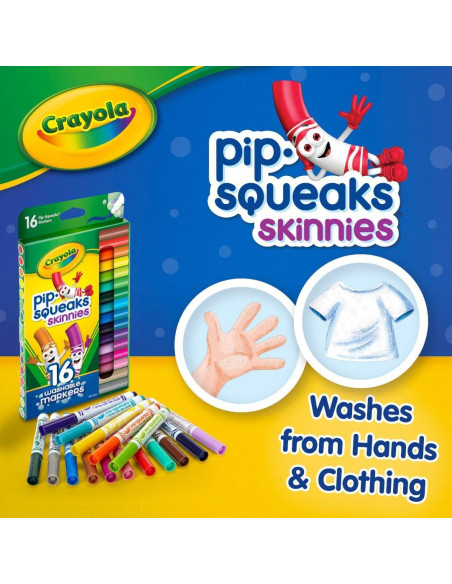 Marcadores Lavables Crayola Pip Squeaks 16 Colores para Niños Marcadores Lavables Crayola Pip Squeaks 16 Colores para Niños