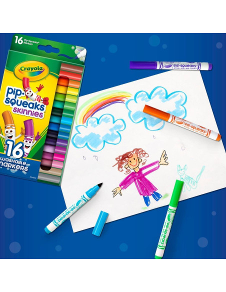Marcadores Lavables Crayola Pip Squeaks 16 Colores para Niños Marcadores Lavables Crayola Pip Squeaks 16 Colores para Niños