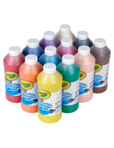 Set de Pintura Lavable Crayola 12 Colores 473 ml