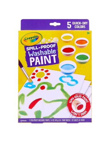 Juego de Pintura Lavable Crayola 5 Tarros 40 ml Niños 3+