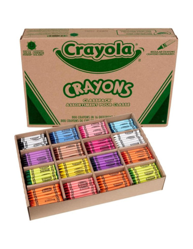 Paquete de Crayones Crayola 800 unidades 16 colores