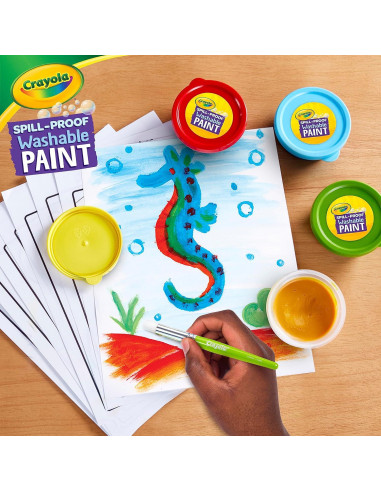 Juego de Pintura Lavable Crayola 5 Tarros 40 ml Niños 3+