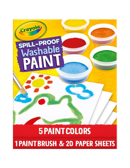 Juego de Pintura Lavable Crayola 5 Tarros 40 ml Niños 3+ Juego de Pintura Lavable Crayola 5 Tarros 40 ml Niños 3+
