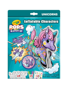 Set de Colorear Inflables Crayola Pops 4 Personajes 3D 2