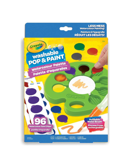 Paleta de Acuarelas Crayola Pop & Paint 96 Chips Lavables