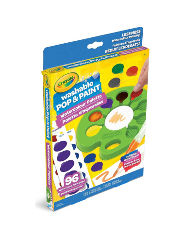 Paleta de Acuarelas Crayola Pop & Paint 96 Chips Lavables