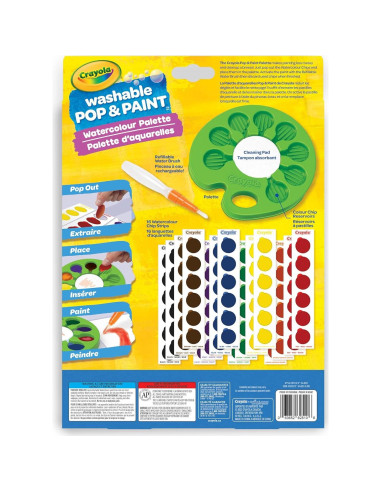 Paleta de Acuarelas Crayola Pop & Paint 96 Chips Lavables