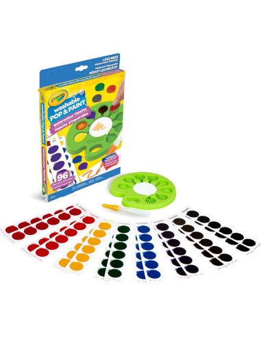Paleta de Acuarelas Crayola Pop & Paint 96 Chips Lavables