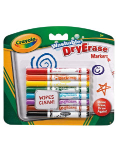 Marcador Borrable Crayola 8 Colores Brillantes 59.83 g
