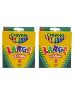 Caja de Crayones Grandes Crayola - 8 Colores - 2 Paquetes