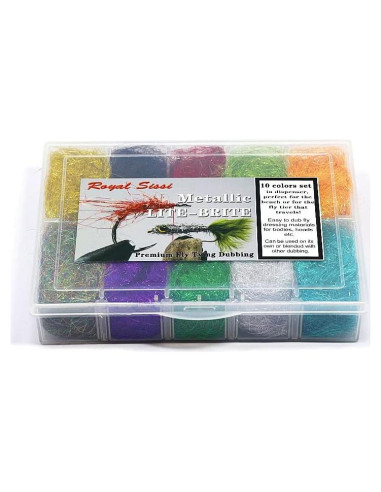 Dispensador de Dubbing Bolsek Lite Brite 10 Colores Mylar
