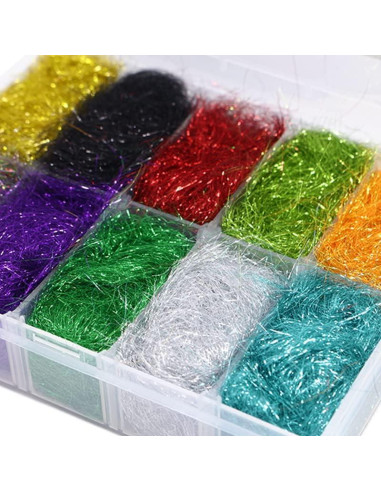 Dispensador de Dubbing Bolsek Lite Brite 10 Colores Mylar
