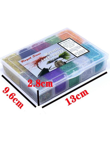 Dispensador de Dubbing Bolsek Lite Brite 10 Colores Mylar