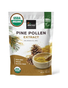 Polvo de Polen de Pino Orgánico Incas 170g - Sin Aditivos, No GMO
