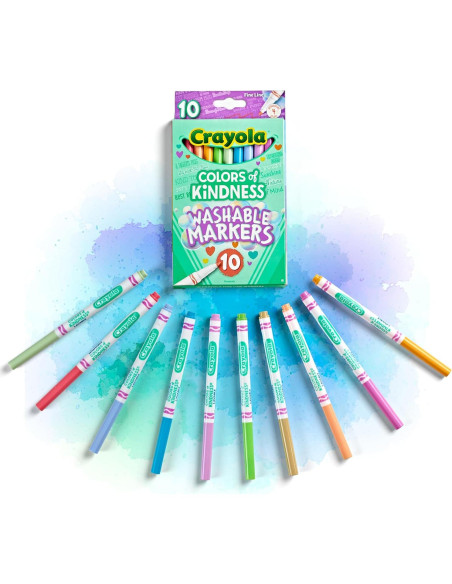Marcadores Finos Crayola Colores de Amabilidad - 10 Pzs