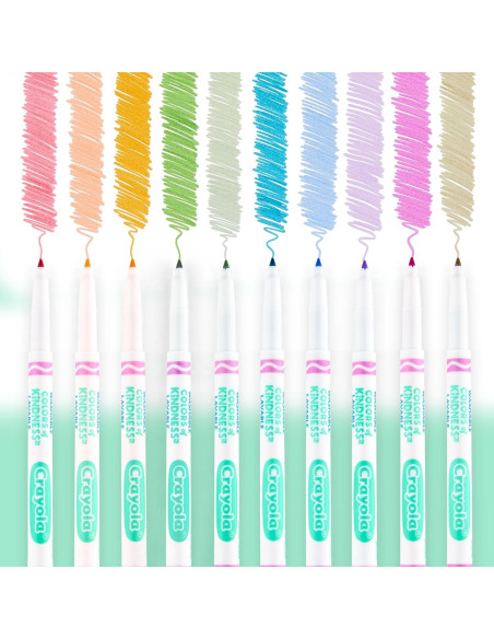 Marcadores Finos Crayola Colores de Amabilidad - 10 Pzs