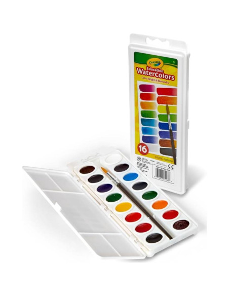 Juego de Pintura Acuarela Crayola 16 Colores Lavables para Niños Juego de Pintura Acuarela Crayola 16 Colores Lavables para Niños
