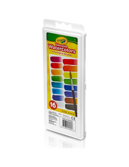 Juego de Pintura Acuarela Crayola 16 Colores Lavables para Niños Juego de Pintura Acuarela Crayola 16 Colores Lavables para Niños