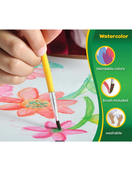 Juego de Pintura Acuarela Crayola 16 Colores Lavables para Niños Juego de Pintura Acuarela Crayola 16 Colores Lavables para Niños