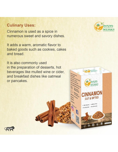 Chips de Canela Premium Herbs Botanica 226.8 g para Hornear