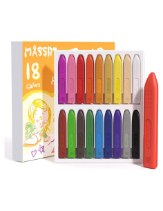 Crayones Jumbo MASSRT Triángulo 18 Colores Irrompibles