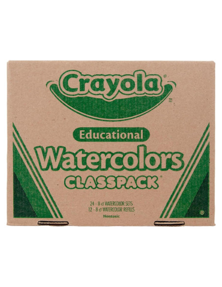 Acuarelas Crayola Classpack 24 Bandejas y 12 Recargas
