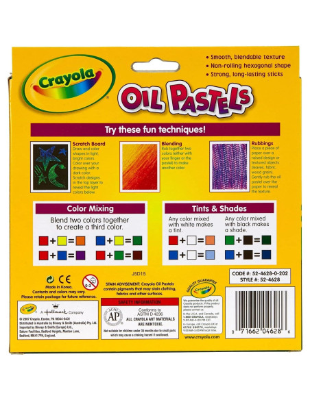 Pasteles de Aceite Crayola 28 Colores para Niños