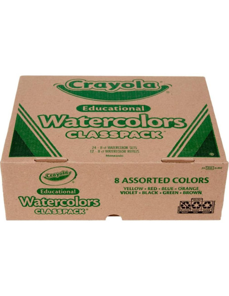 Acuarelas Crayola Classpack 24 Bandejas y 12 Recargas