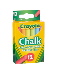 Tiza Antipolvo Crayola 12 Colores para Pizarra