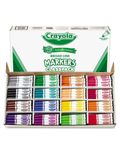 Marcadores Crayola Classpack No Lavables 16 Colores 256 Pzs