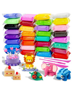 Kit de Arcilla Secada al Aire MuseLuxe 32 Colores No Tóxica