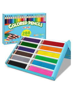 Set de 288 Lápices de Colores YEGEER Multicolor Pre-afilados