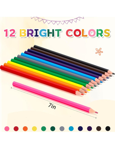 Set de 288 Lápices de Colores YEGEER Multicolor Pre-afilados