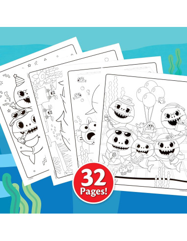 Libro de Colorear y Stickers Crayola Baby Shark 32 Páginas