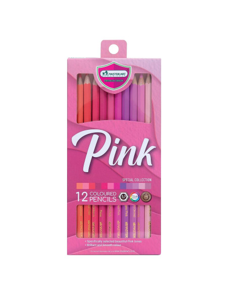 Lápices de Colores MASTERART 12 Colores Rosa Hexagonal Lápices de Colores MASTERART 12 Colores Rosa Hexagonal