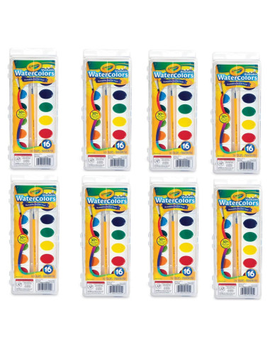 Acuarelas Lavables Crayola 8 Colores para Manualidades
