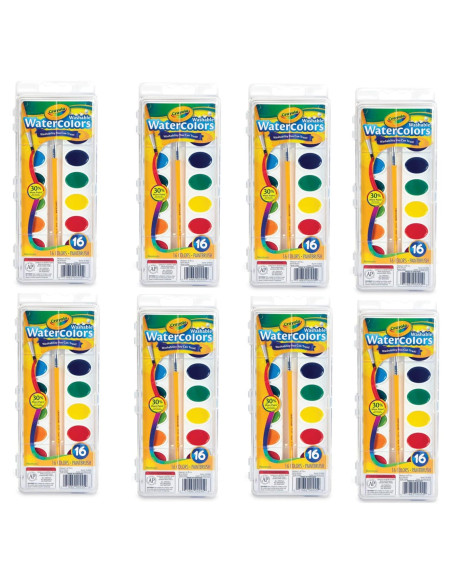 Acuarelas Lavables Crayola 8 Colores para Manualidades