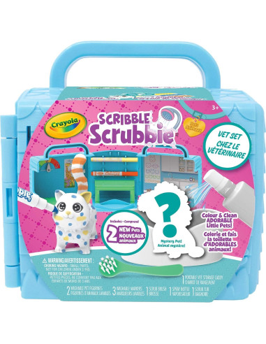 Crayola Scrubbies Vet Set 2 Figuras Mascotas Lavables