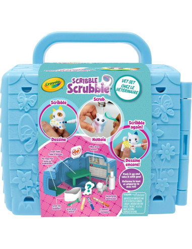 Crayola Scrubbies Vet Set 2 Figuras Mascotas Lavables