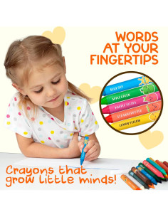 Crayones Jumbo TinyGeeks 18 Colores No Tóxicos Lavables 2