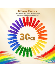 Crayones Jumbo JoyCat 30 unidades Multicolor Irrompibles 2