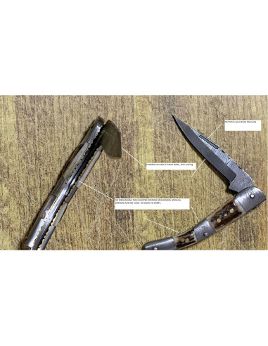 Cuchillo de bolsillo Perkin Damasco plegable 16.5 cm