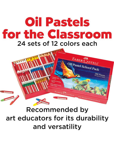 Pasteles al Óleo Faber-Castell 288 Piezas para Aula