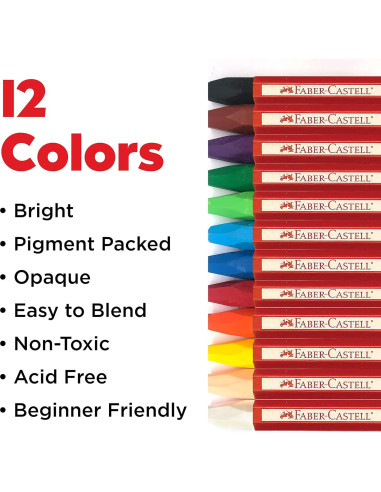 Pasteles al Óleo Faber-Castell 288 Piezas para Aula