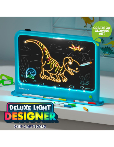 Tablero de Arte Iluminado Discovery Deluxe 6-en-1 con Gafas 3D Tablero de Arte Iluminado Discovery Deluxe 6-en-1 con Gafas 3D