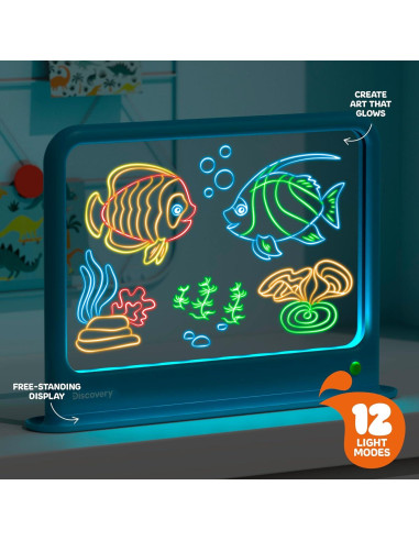 Tablero de Arte Iluminado Discovery Deluxe 6-en-1 con Gafas 3D