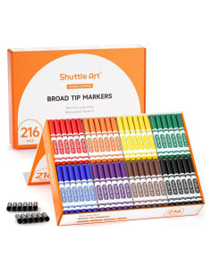 Marcadores Lavables Shuttle Art 216 Colores Variados