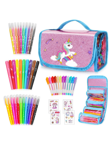 Kit de Arte Unicornio AJLICHIBAN FUN 49 Pzs Lavables Kit de Arte Unicornio AJLICHIBAN FUN 49 Pzs Lavables